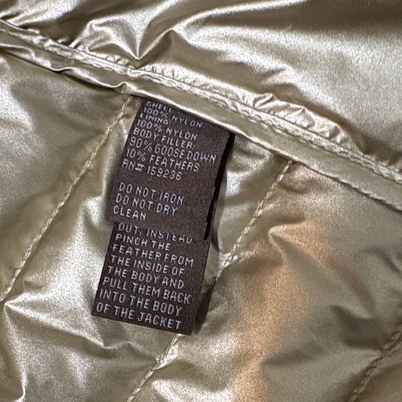 J. McLaughlin Short-sleeve Gold Puffer Jacket - Picture 5 of 8